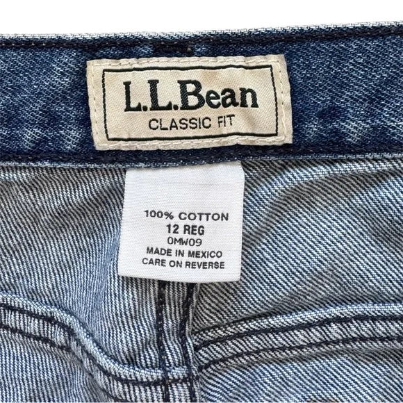 L.L. Bean Women’s 12 Regular Jeans Classic Fit 100% Cotton High Rise Denim VGT - Picture 4 of 11